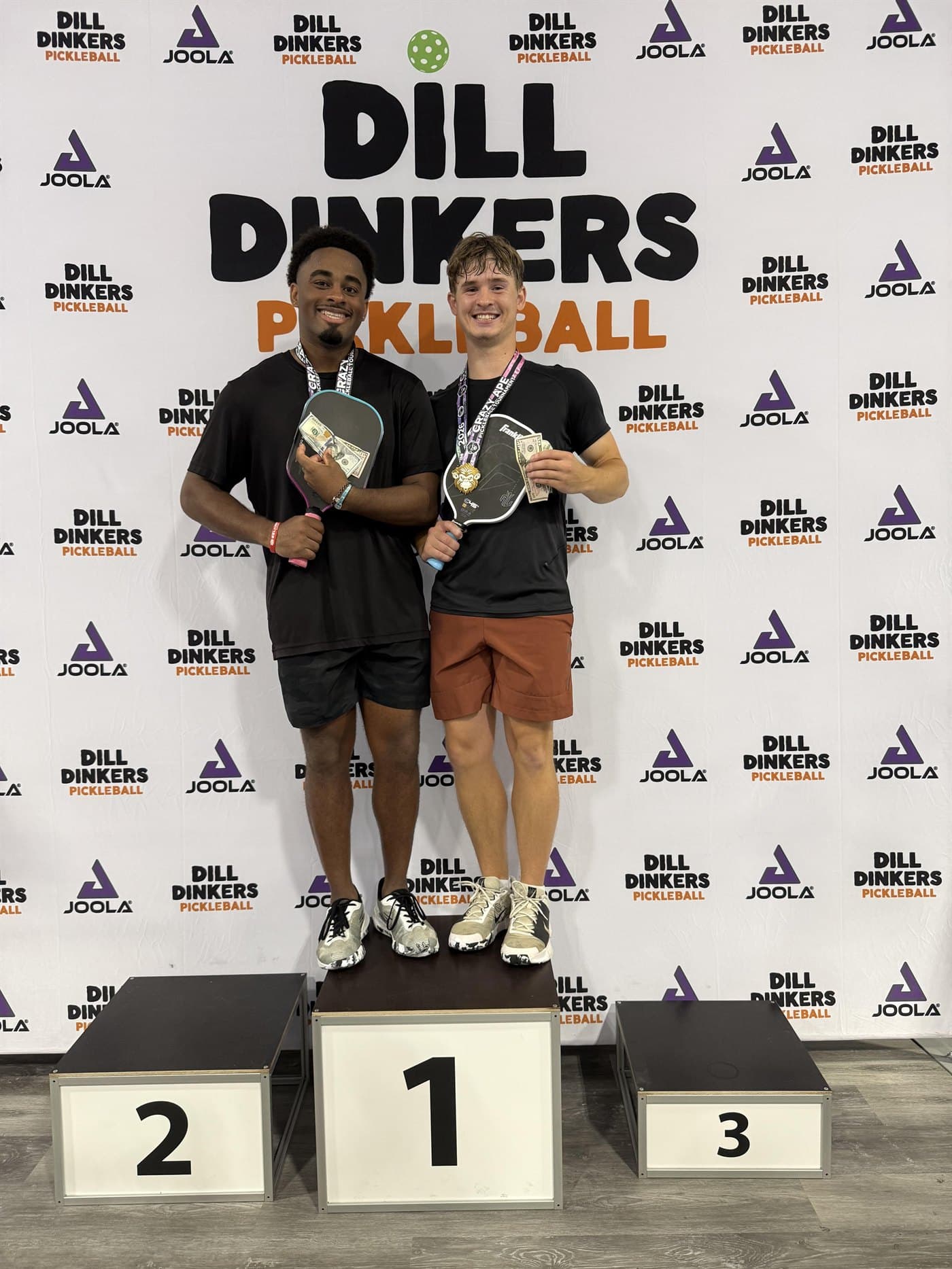 DeMario Montez after winning the Crazy Ape Dill Dinkers Plano pickleball tournament