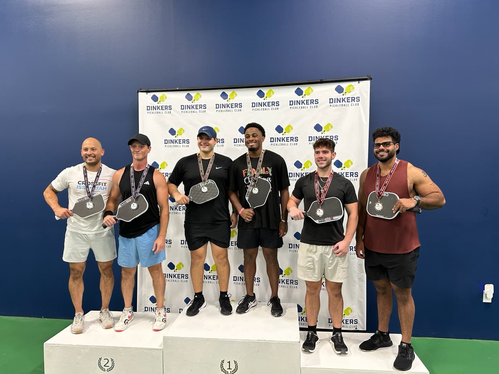 Podium team photo